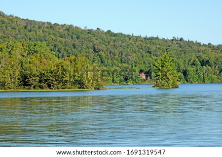 Quebec, the Saint Charles lake, horizontal picture