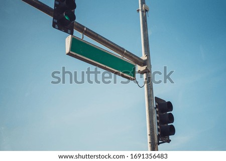 Blank Signal Sign Green Board Mock up