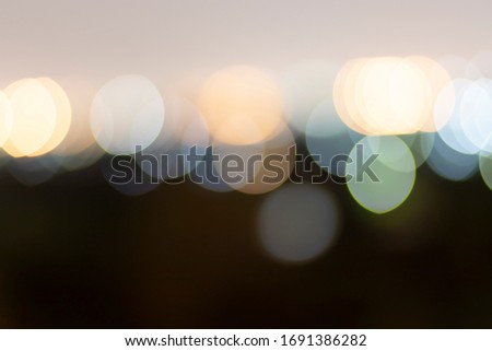 Background blur: bokeh light in city night lights, blur, blurred background To see the light outside the focus bokeh lights