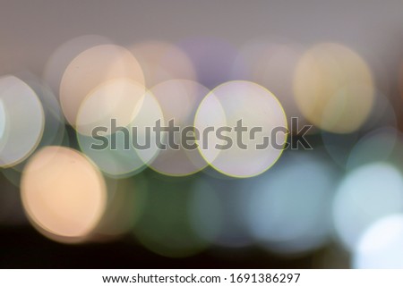 Background blur: bokeh light in city night lights, blur, blurred background To see the light outside the focus bokeh lights