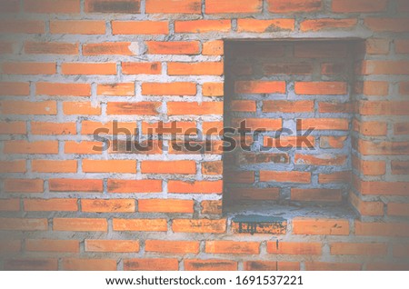 Red brick background, Abstract geometric pattern, Brick block texture, Modern style outdoor building wall