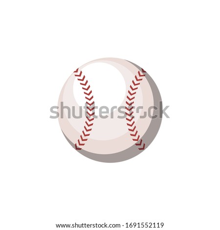 baseball simple illustration vector clip art