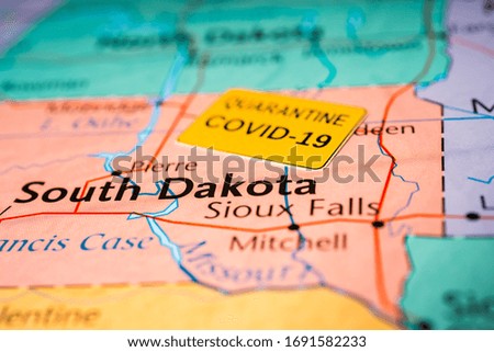 South Dacota state Covid-19 Quarantine background