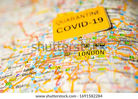 London Coronavirus Covid-19 Quarantine background