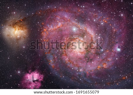 Beauty of endless cosmos. Science fiction art. Elements of this image furnished by NASA.