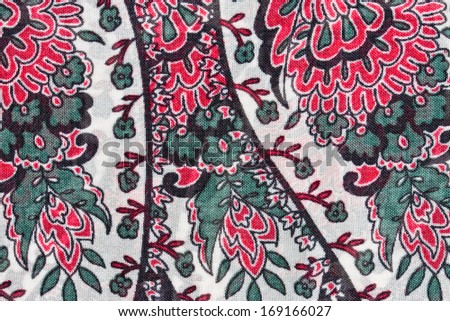 Close up of floral fabric as a background image