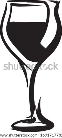 An element from the collection of cocktails. Fabric, banner, poster or logo. EPS 10 sticker. Isolated outline. Coloring book set

