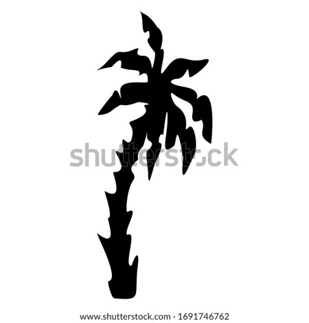 Palms tree icons isolated on white background