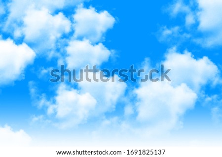Blue Sky with White Clouds Royalty-Free Stock Photo #1691825137
