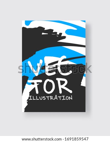 Artistic creative universal cards. Hand Drawn textures. Design for poster, card, placard, brochure, flyer Vector Illustration.