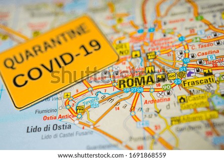 Roma Coronavirus Covid-19 Quarantine background