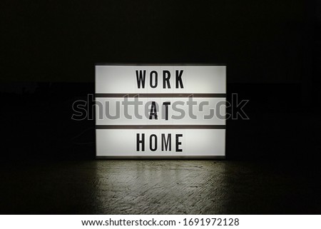 The cinema Lightbox  work at home word for protect coronavirus content.