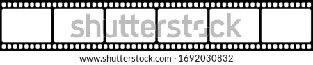Vector blank cinema film strip. Royalty-Free Stock Photo #1692030832