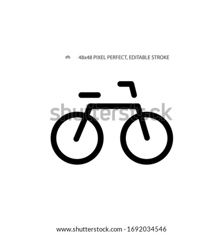 Bike mimimalist line icon vector illustration. Editable stroke. 48x48 Pixel Perfect.