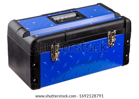 Plastic tool case on a white background