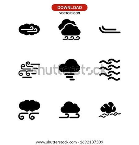 windy icon or logo isolated sign symbol vector illustration - Collection of high quality black style vector icons
