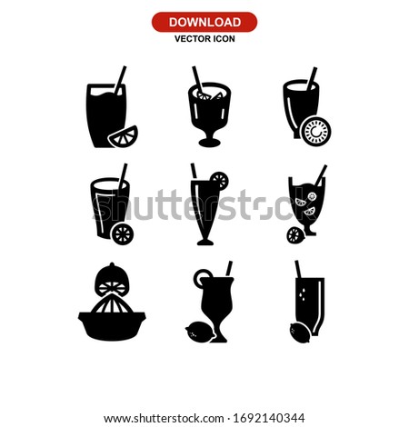 lemonade icon or logo isolated sign symbol vector illustration - Collection of high quality black style vector icons
