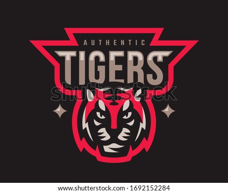 Modern tiger logo. Tiger emblem design template for a sport and eSport team.