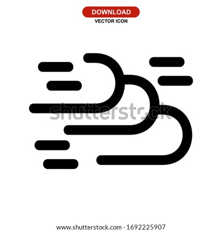 windy icon or logo isolated sign symbol vector illustration - high quality black style vector icons
