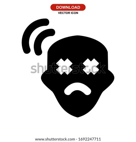headache icon or logo isolated sign symbol vector illustration - high quality black style vector icons
