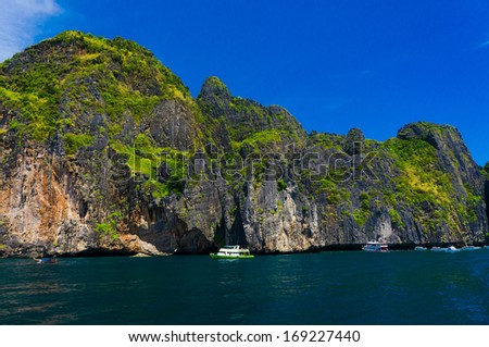 Lagoon Mountains Idyllic Island 