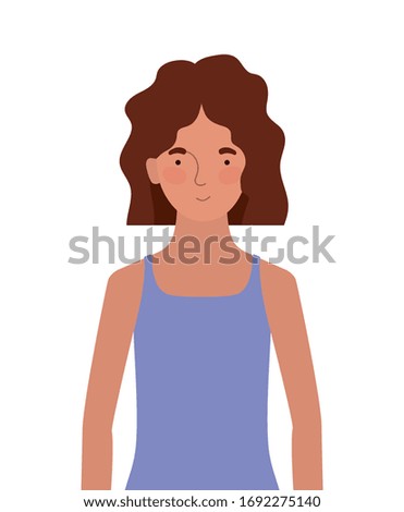 Avatar woman design, Girl female person people human and social media theme Vector illustration