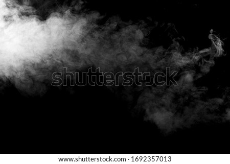 Horizontal image of white smoke abstract background for design overlay Dark concept, Texture and abstract art. Mysterious white smokey effect Steam  detail concept backdrop fog art misty pattern shape