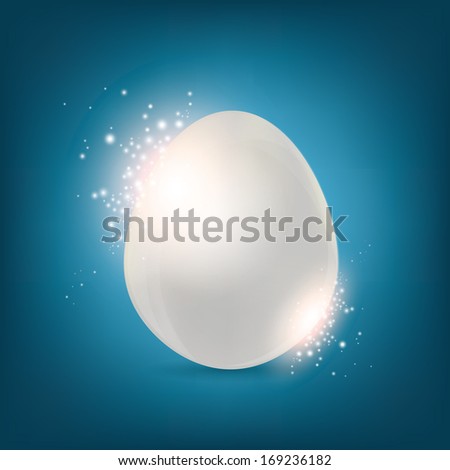 Easter eggs design on blue background