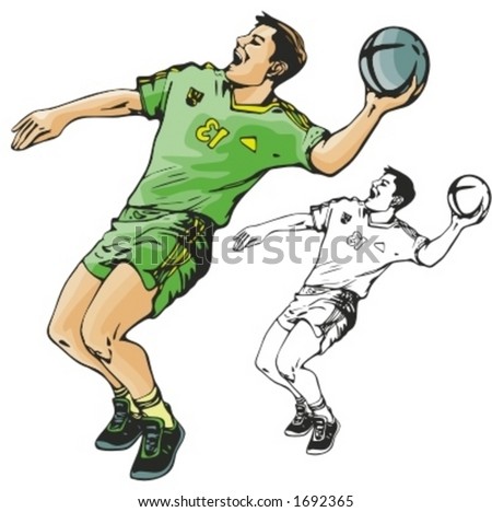 Volleyball player. Vector illustration