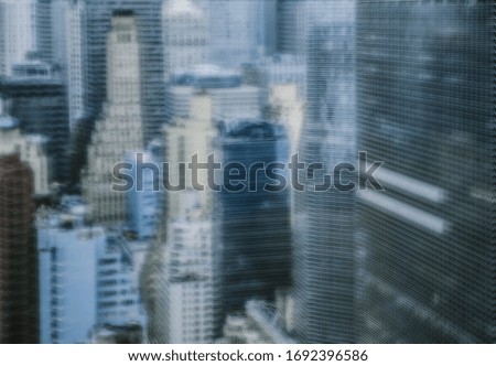 Skyscrapers in New York. USA. Top view. Multiexposition