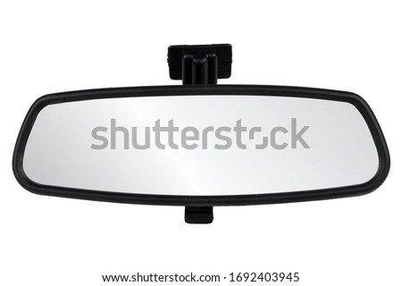 Image of interior rearview mirrors , car part isolated on white background Royalty-Free Stock Photo #1692403945