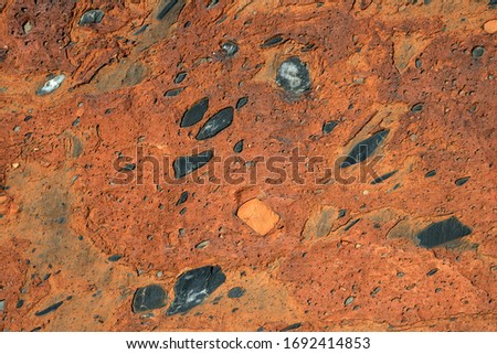 Stones, embedded stones, Kunene Region, Namibia