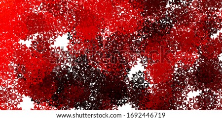 Light Orange vector pattern with colored snowflakes. Colorful snow elements in decorative christmas style. Xmas design for business.