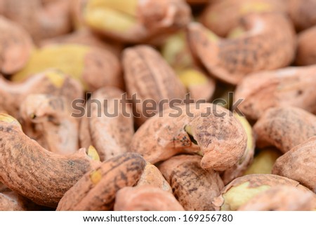cashews with shell background