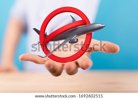 No flying symbol on white background with prohibit sign vector on isolated white background
