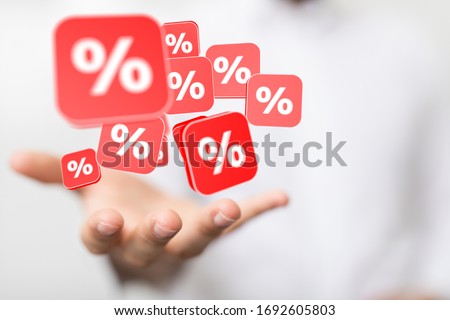 Discount and commission concept 3d Royalty-Free Stock Photo #1692605803