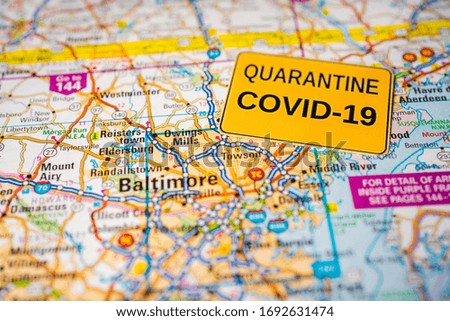 Baltimore Coronavirus Covid-19 Quarantine background