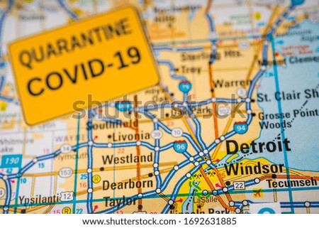Detroit Coronavirus Covid-19 Quarantine background