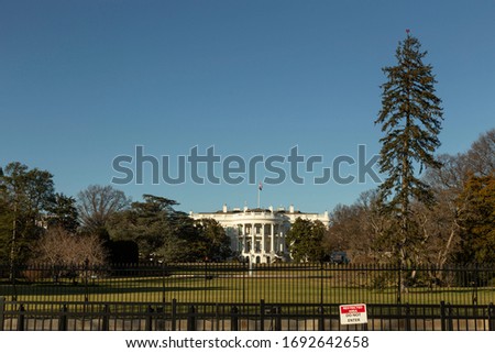 The white house in the afternoon in Washington DC, USA.