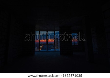 Tiraspol sunset view from the window