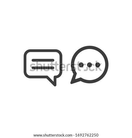 Speech Bubble With Text Lines icon vector Royalty-Free Stock Photo #1692762250