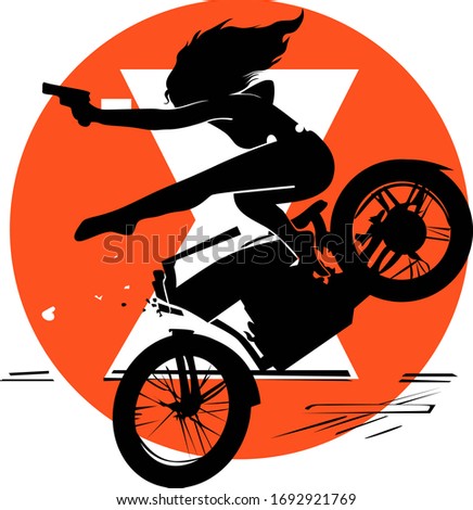illustration of motorcycle, background illustration