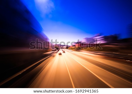 Abstract motion speed effect on city Royalty-Free Stock Photo #1692941365