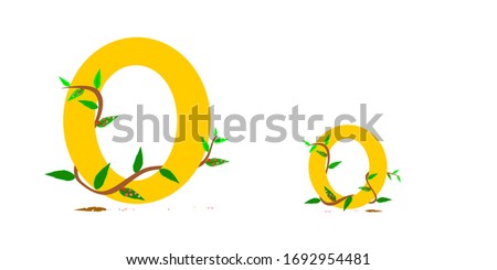 Character graphic O,o. winding vine wrapped around.