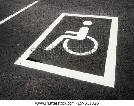 disabled parking sign - outdoors - photo