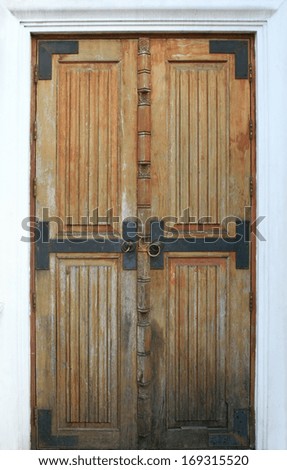 old wood door for background
