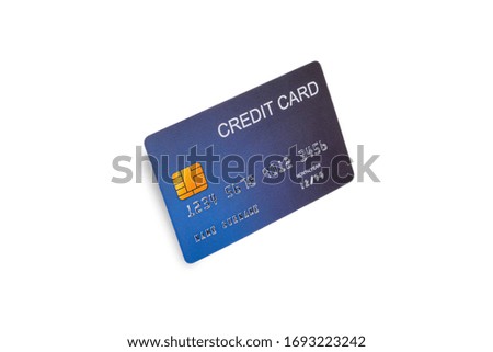 Sample credit card On a isolated white background and clipping path
