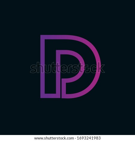 Letter d line style logo