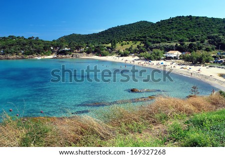 Beach Fautea porto vecchio Corsica france Royalty-Free Stock Photo #169327268