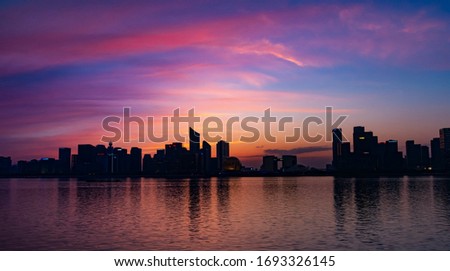 Amazing Skyline of Vancouver pink and blue sky letter in the background luxurious tourist attraction